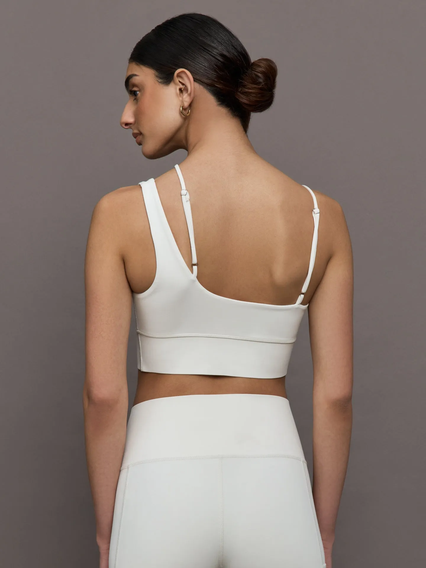 Asymmetrical Strappy Bra in Diamond Compression - Cloud Dancer sold by Carbon38 product image thumbnail 5