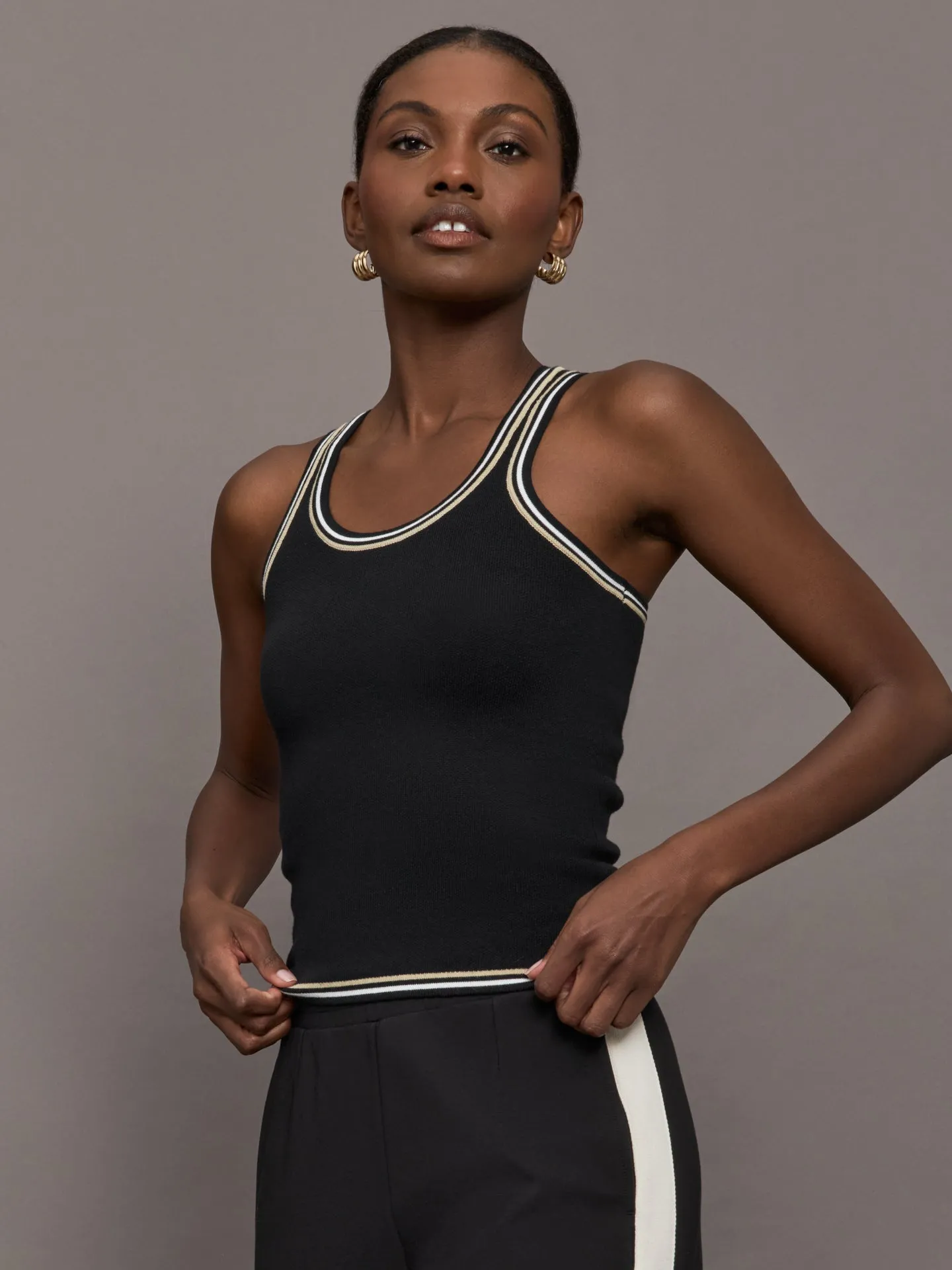 Mimi Knit Tank - Black sold by Carbon38