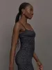 Strappy Tank in Melt - Charcoal Leopard sold by Carbon38