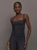 Strappy Tank in Melt - Charcoal Leopard sold by Carbon38