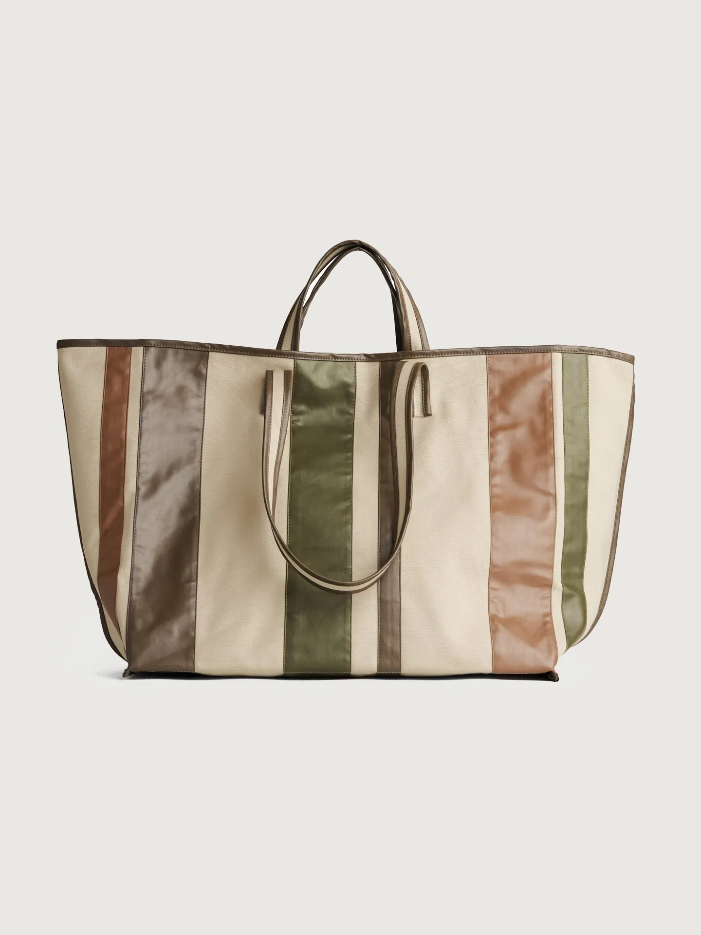 Tote Striped Canvas - Beige/Oil Multi sold by Carbon38