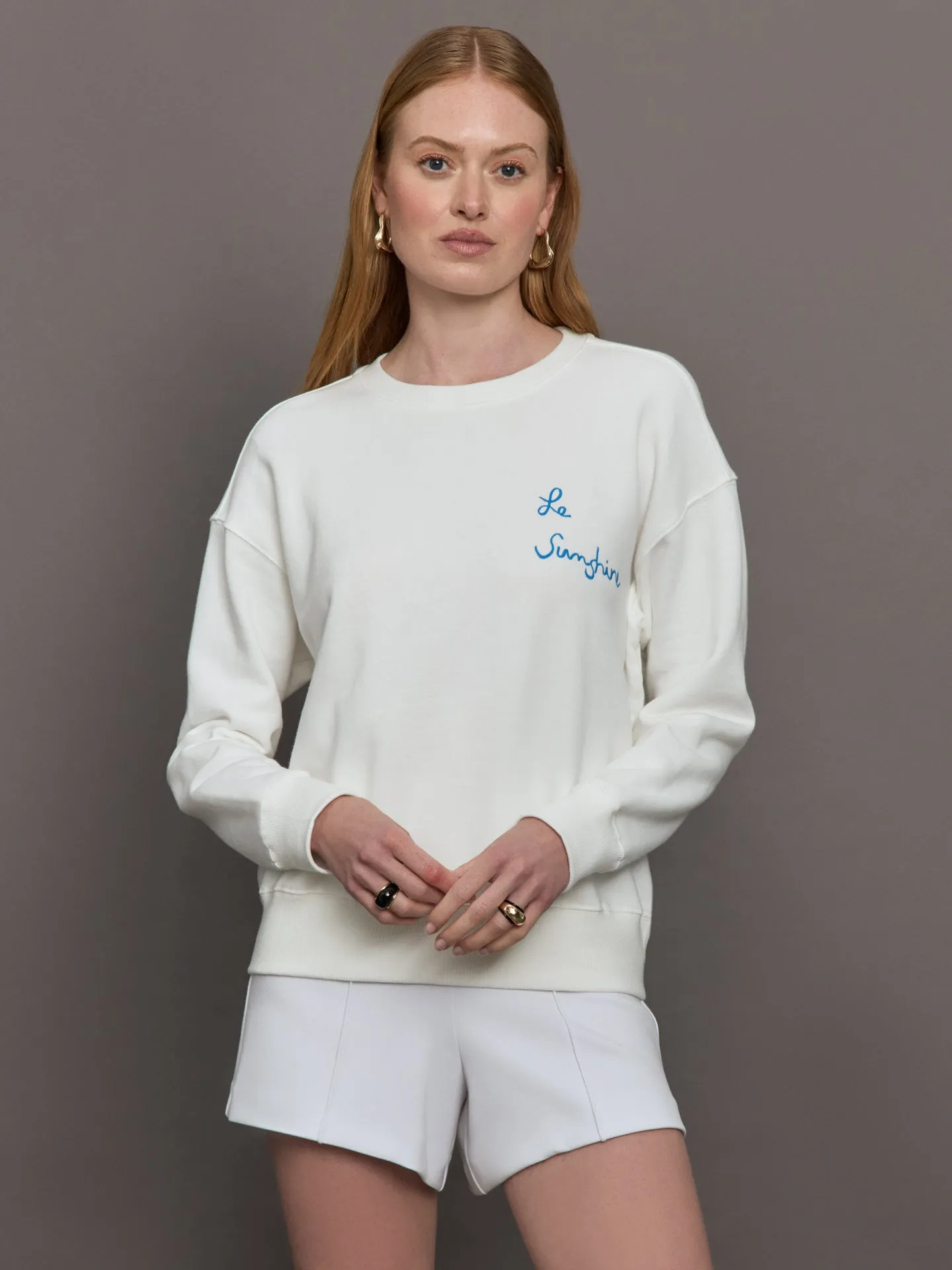 Ex-Boyfriend Le Sunshine Sweatshirt - White sold by Carbon38