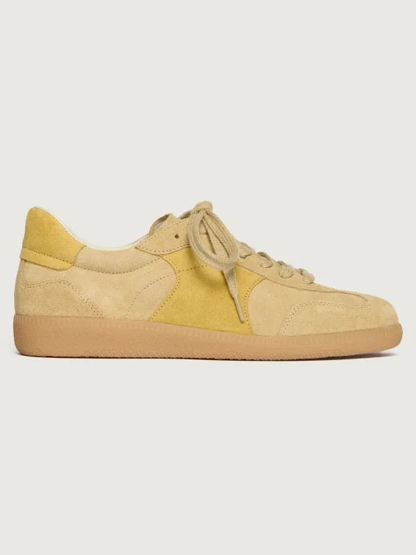 Jackie Court Sneaker - Butter Suede Combo sold by Carbon38