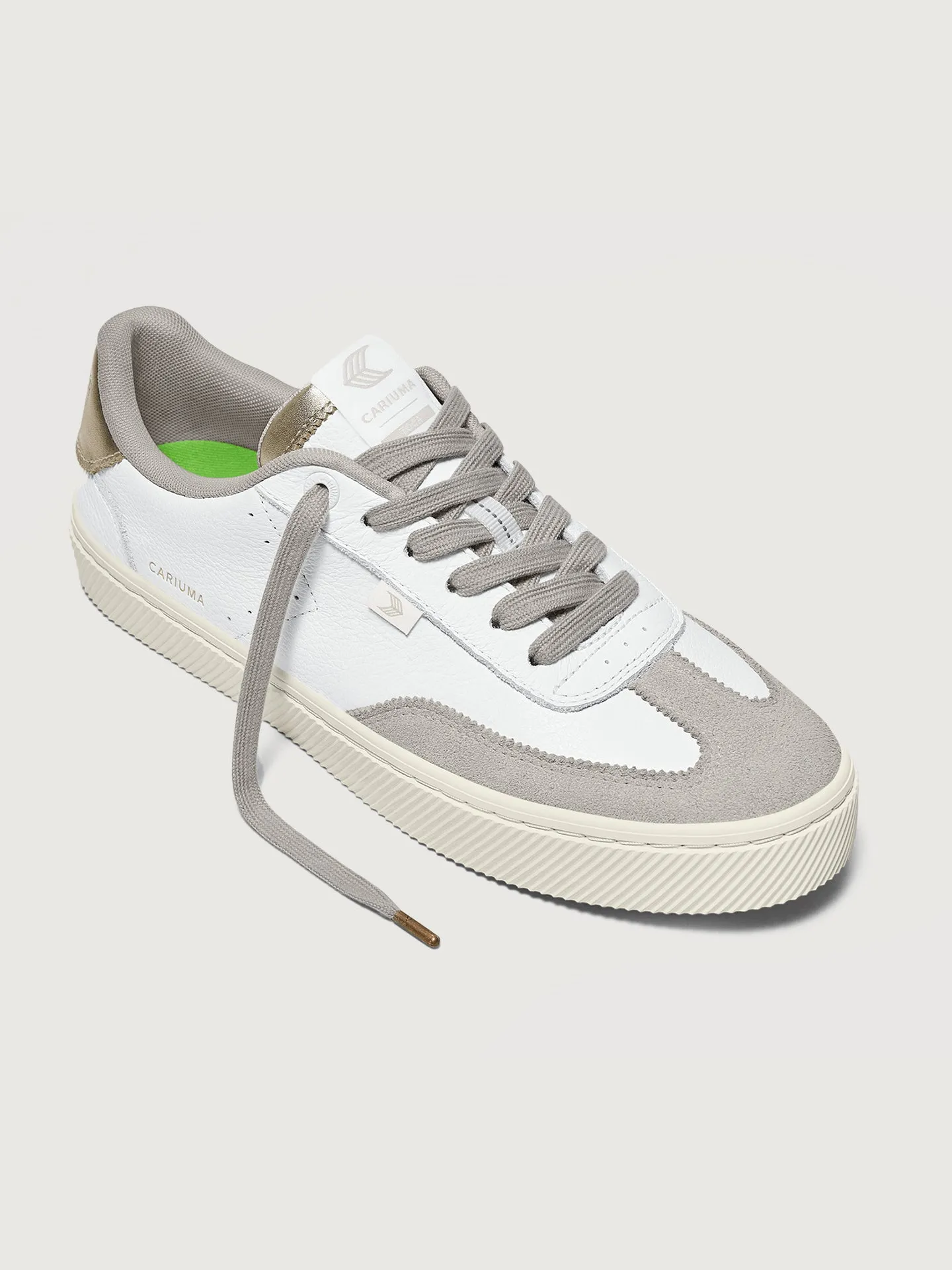 Toca Premium Leather & Suede - White/Off-White Vintage & Metallic Gold sold by Carbon38 product image thumbnail 2