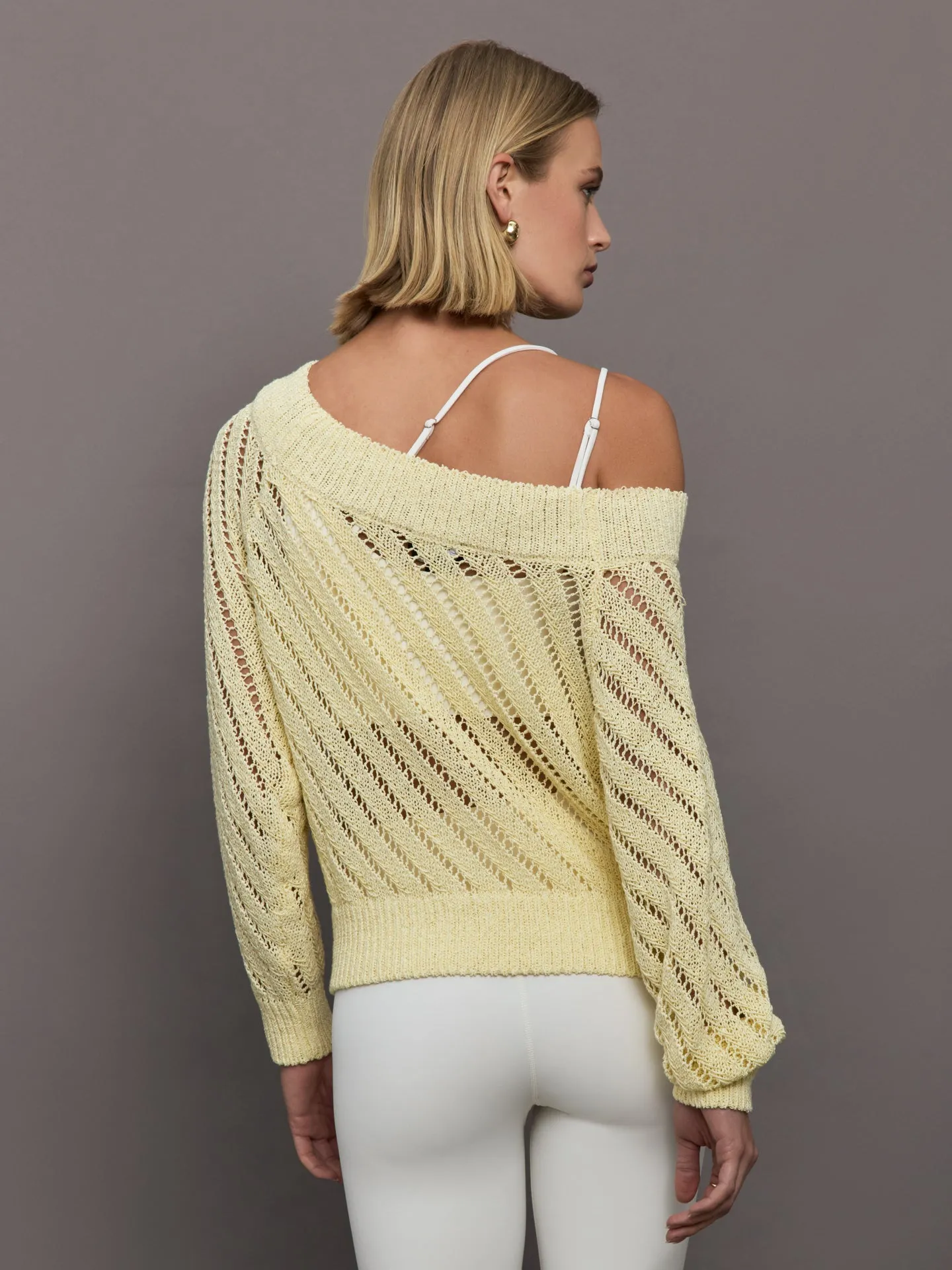 Open Knit Sweater - Yellow sold by Carbon38 product image thumbnail 5