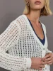 Open Knit Cardigan - White sold by Carbon38