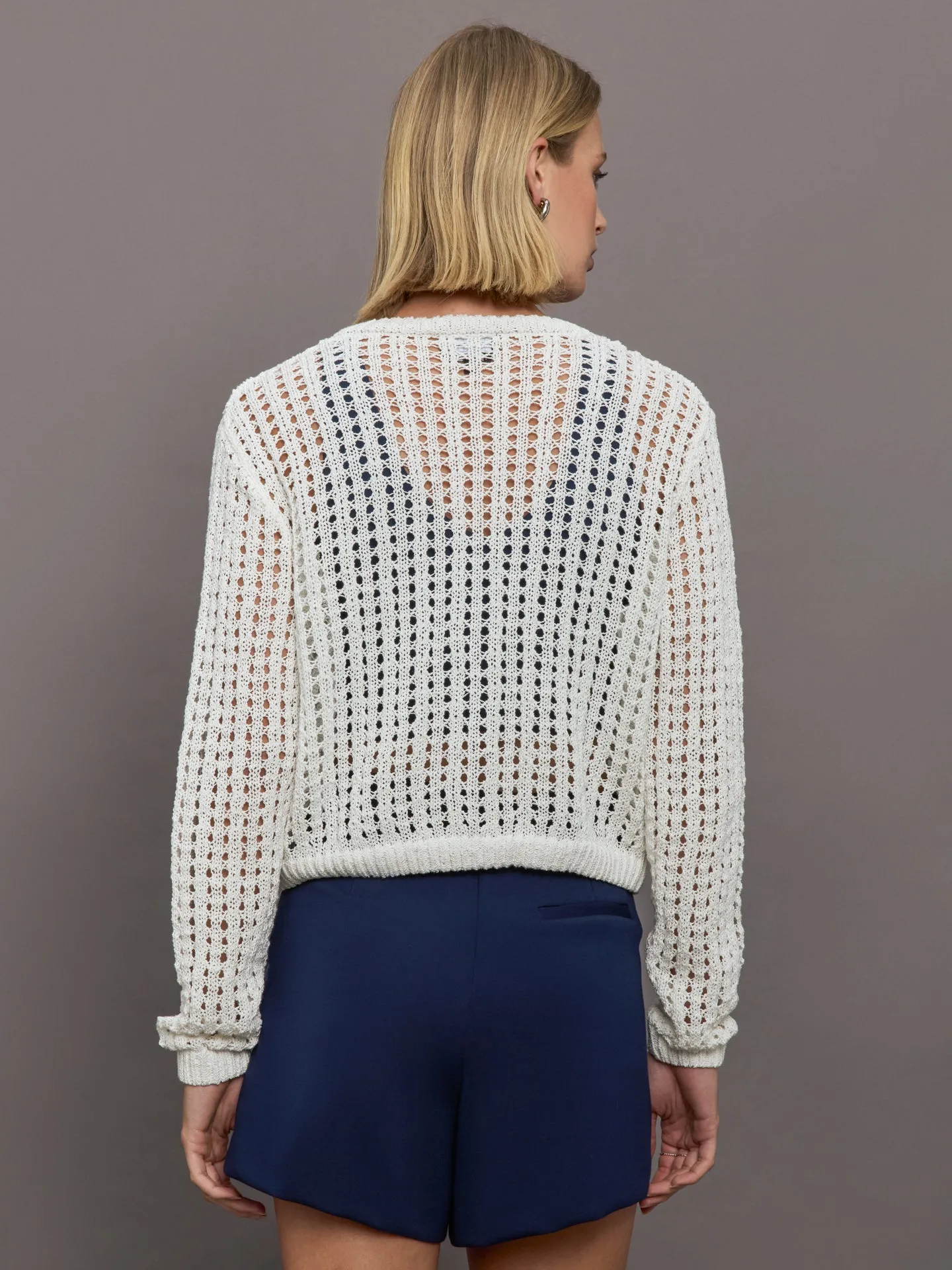Open Knit Cardigan - White sold by Carbon38 product image thumbnail 5