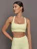 Racerback Bra in Ribbed Melt - Pastel Yellow sold by Carbon38