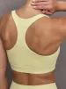 Racerback Bra in Ribbed Melt - Pastel Yellow sold by Carbon38