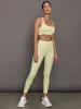 Racerback Bra in Ribbed Melt - Pastel Yellow sold by Carbon38