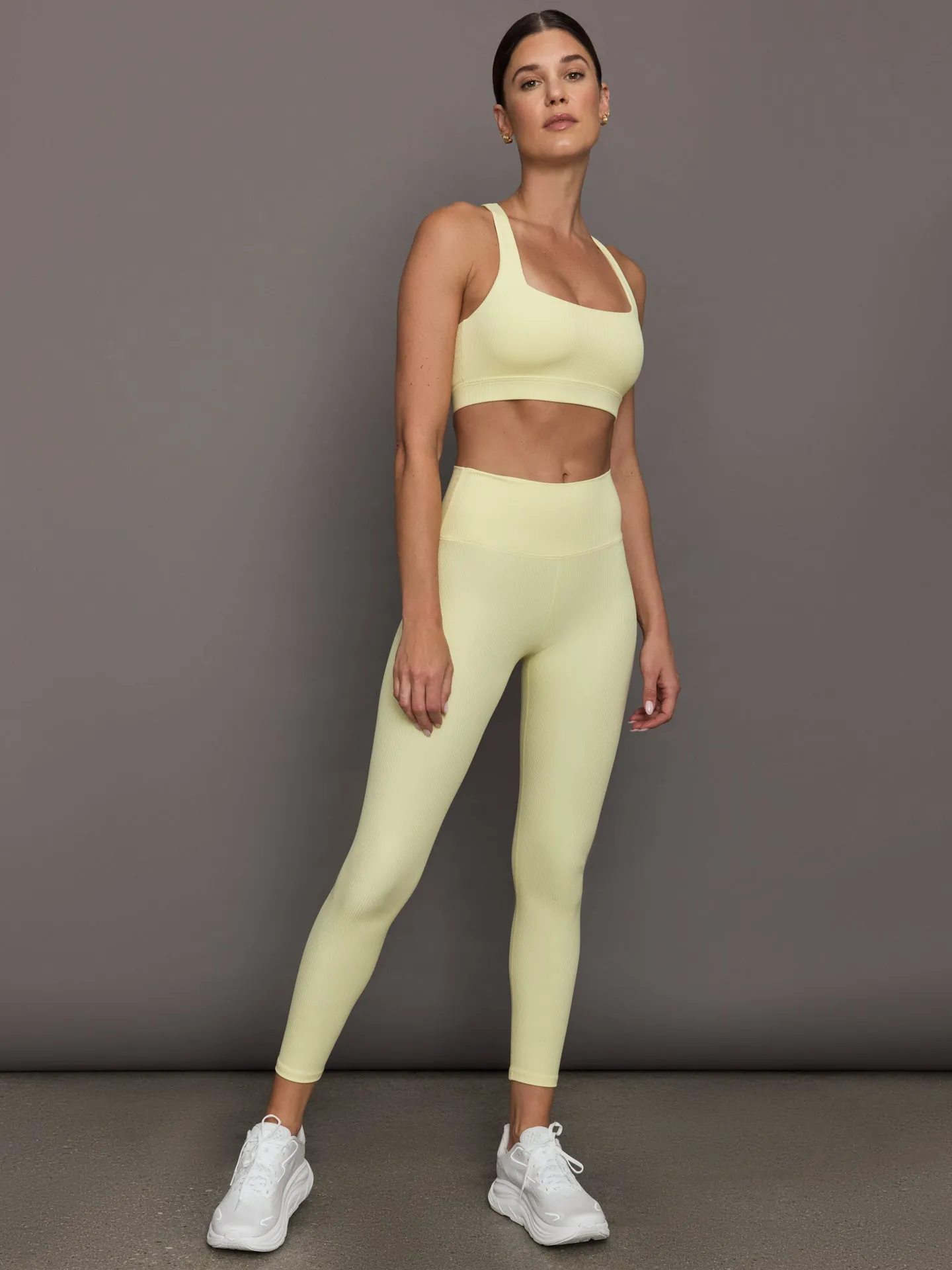 Racerback Bra in Ribbed Melt - Pastel Yellow sold by Carbon38 product image thumbnail 2