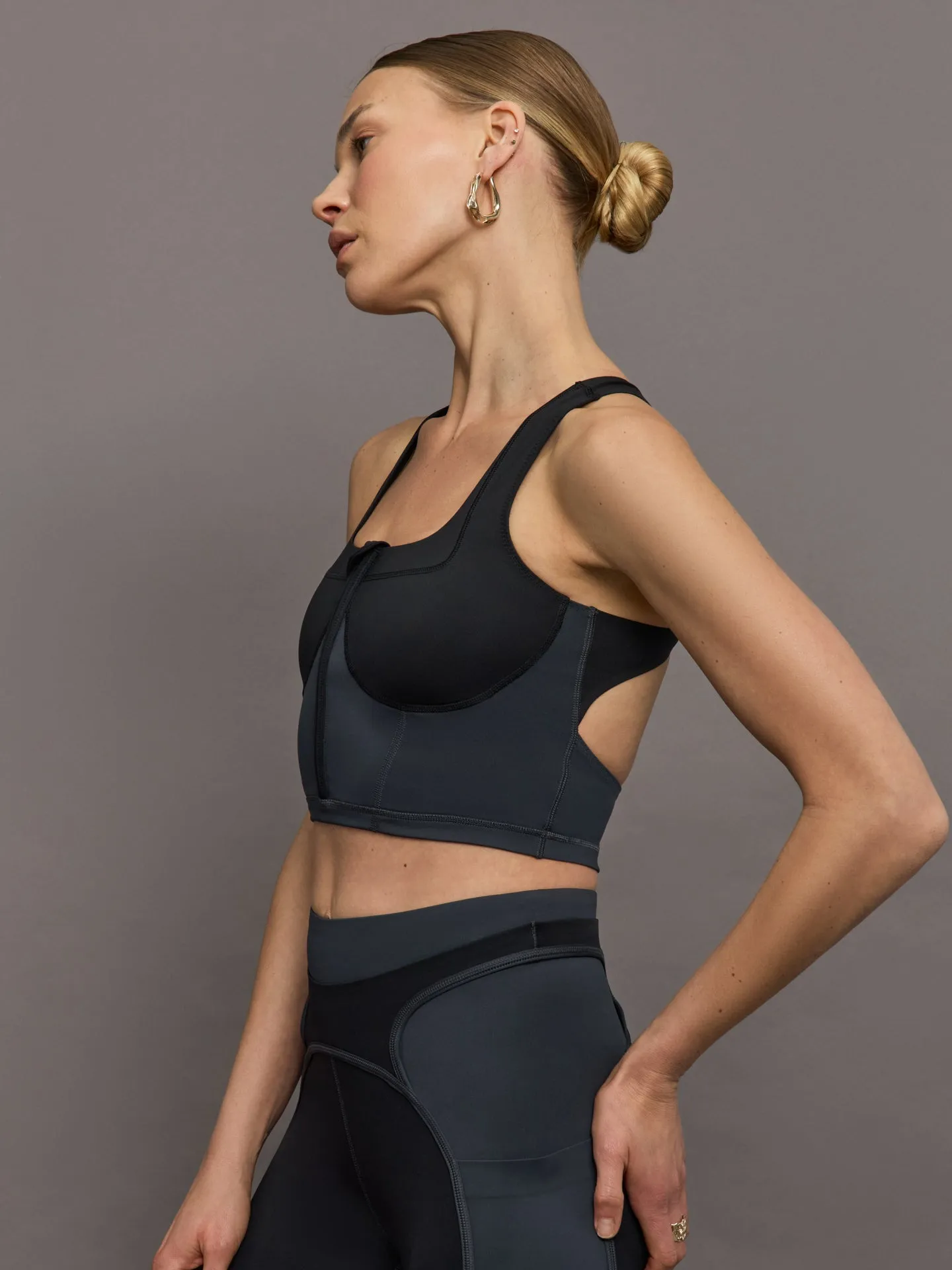 aSMC Two-Tone Zipped Crop - Black/Carbon sold by Carbon38 product image thumbnail 3