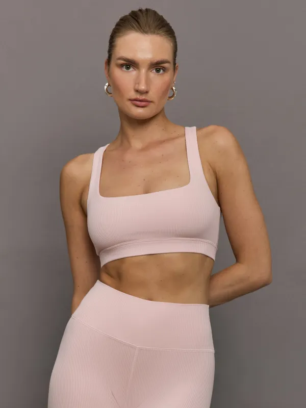 Racerback Bra in Ribbed Melt - Lotus sold by Carbon38