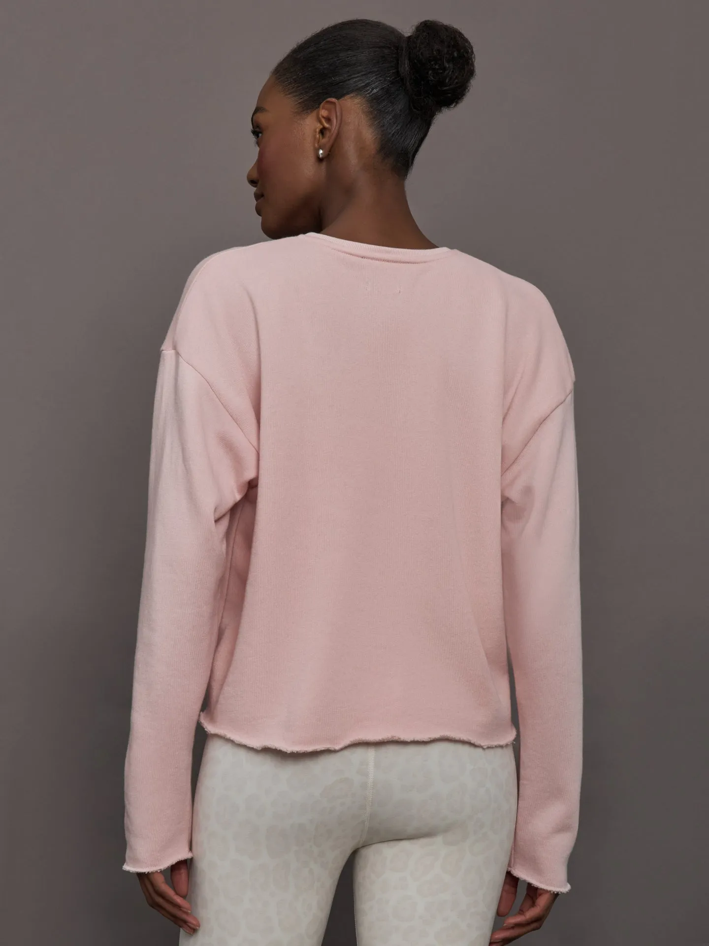 Crew Neck Sweatshirt in French Terry - Lotus sold by Carbon38 product image thumbnail 4