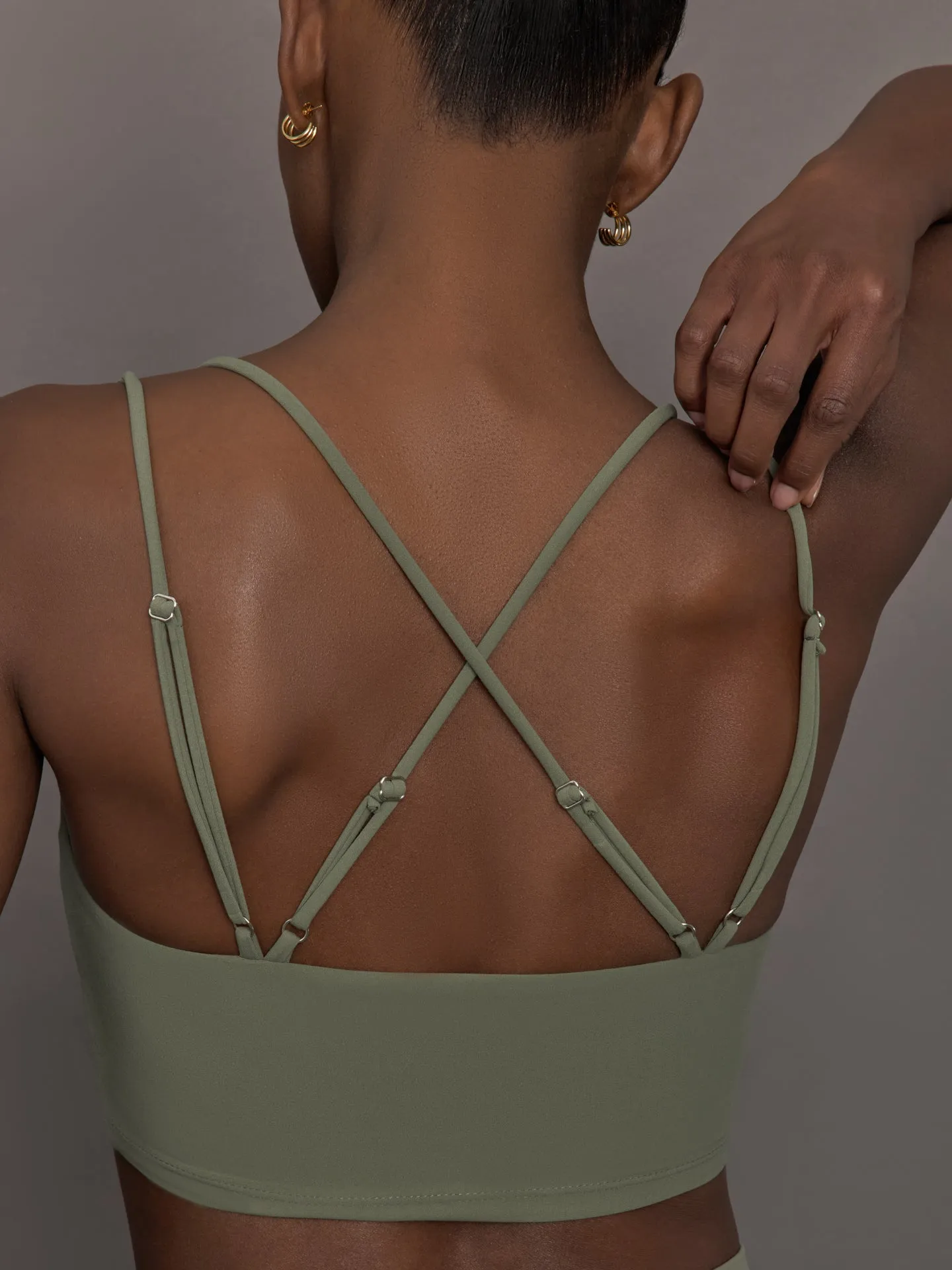 Strappy Bra in Melt - Moss sold by Carbon38 product image thumbnail 5