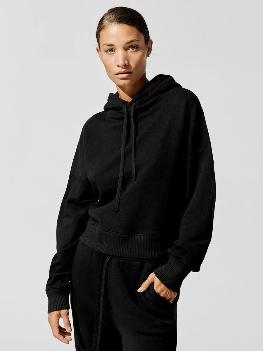 French Terry Hooded Sweatshirt - Black sold by Carbon38