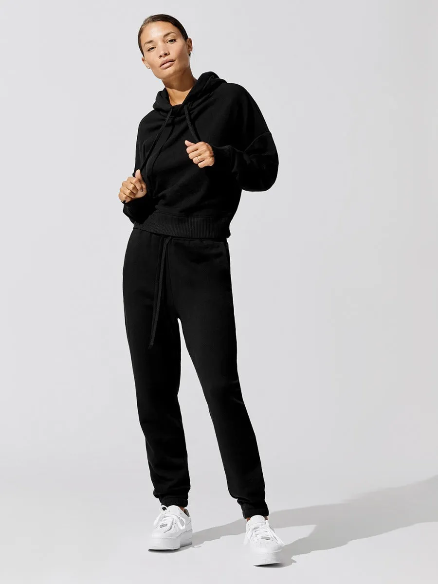 French Terry Hooded Sweatshirt - Black sold by Carbon38 product image thumbnail 3