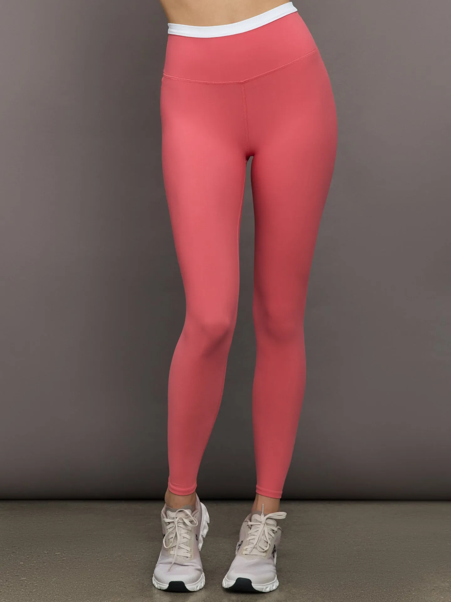 Contrast Waistband Legging in Melt - Rosewood / White sold by Carbon38