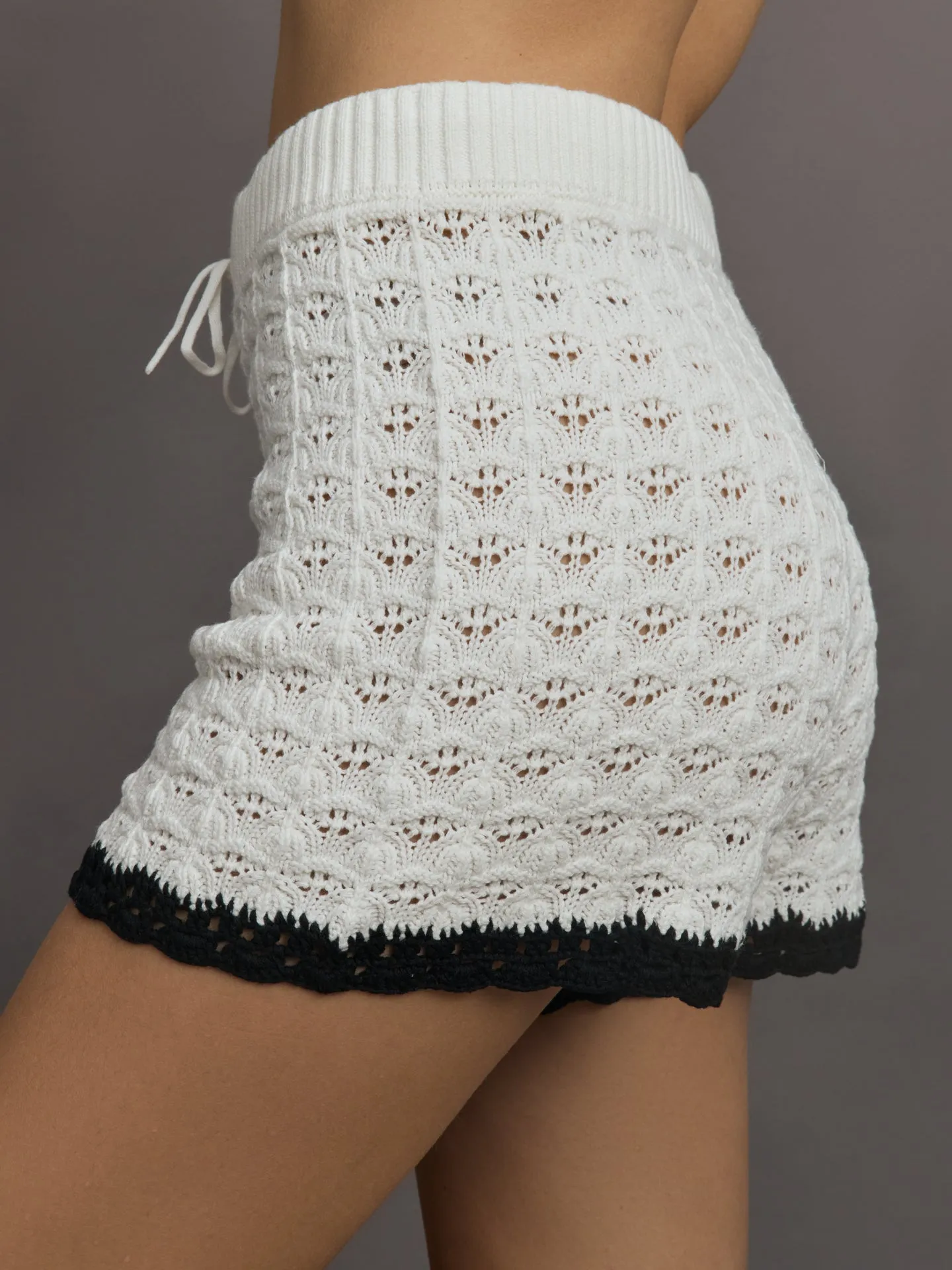 Crochet Short - White/Black sold by Carbon38 product image thumbnail 5