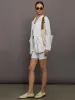 Linen Shirt Jacket - White sold by Carbon38