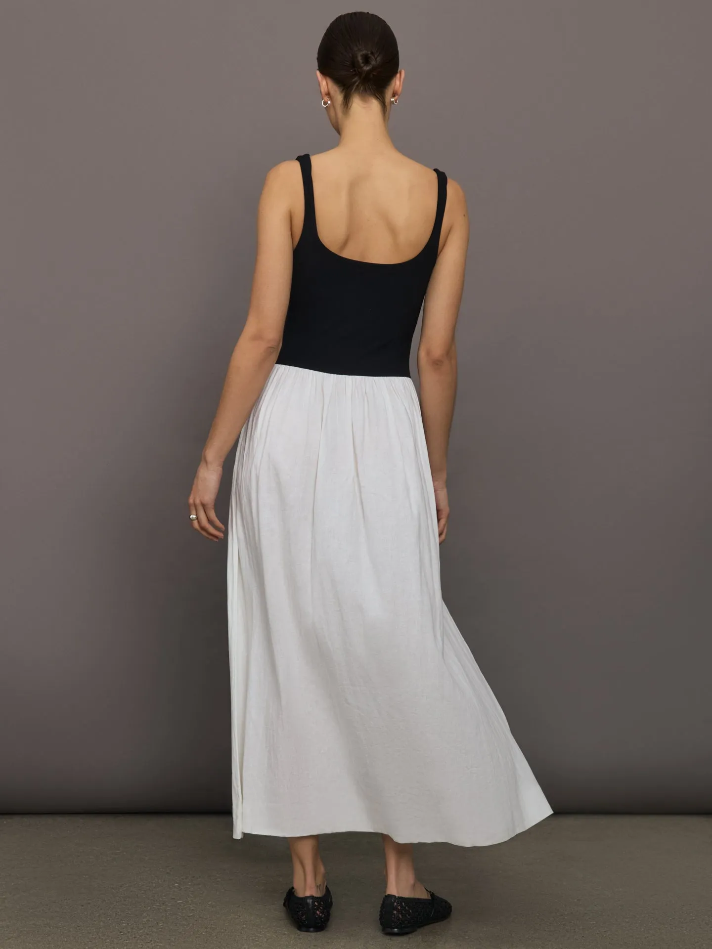 Linen and Melt Dress - Black/White sold by Carbon38 product image thumbnail 2
