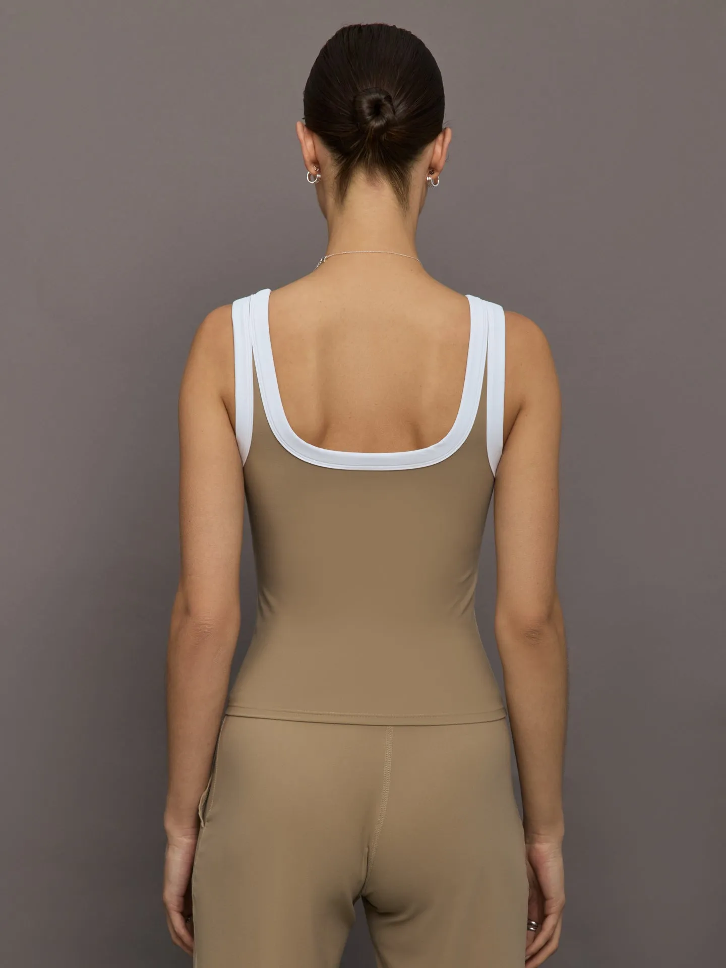 Colorblock Scoop Tank in Melt - Chinchilla / White sold by Carbon38 product image thumbnail 3