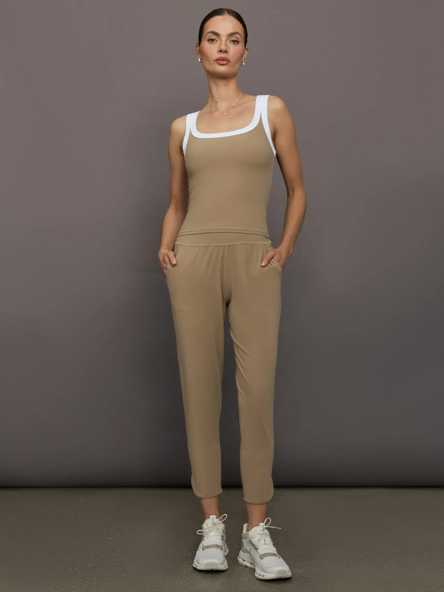 Colorblock Scoop Tank in Melt - Chinchilla / White sold by Carbon38 product image thumbnail 2