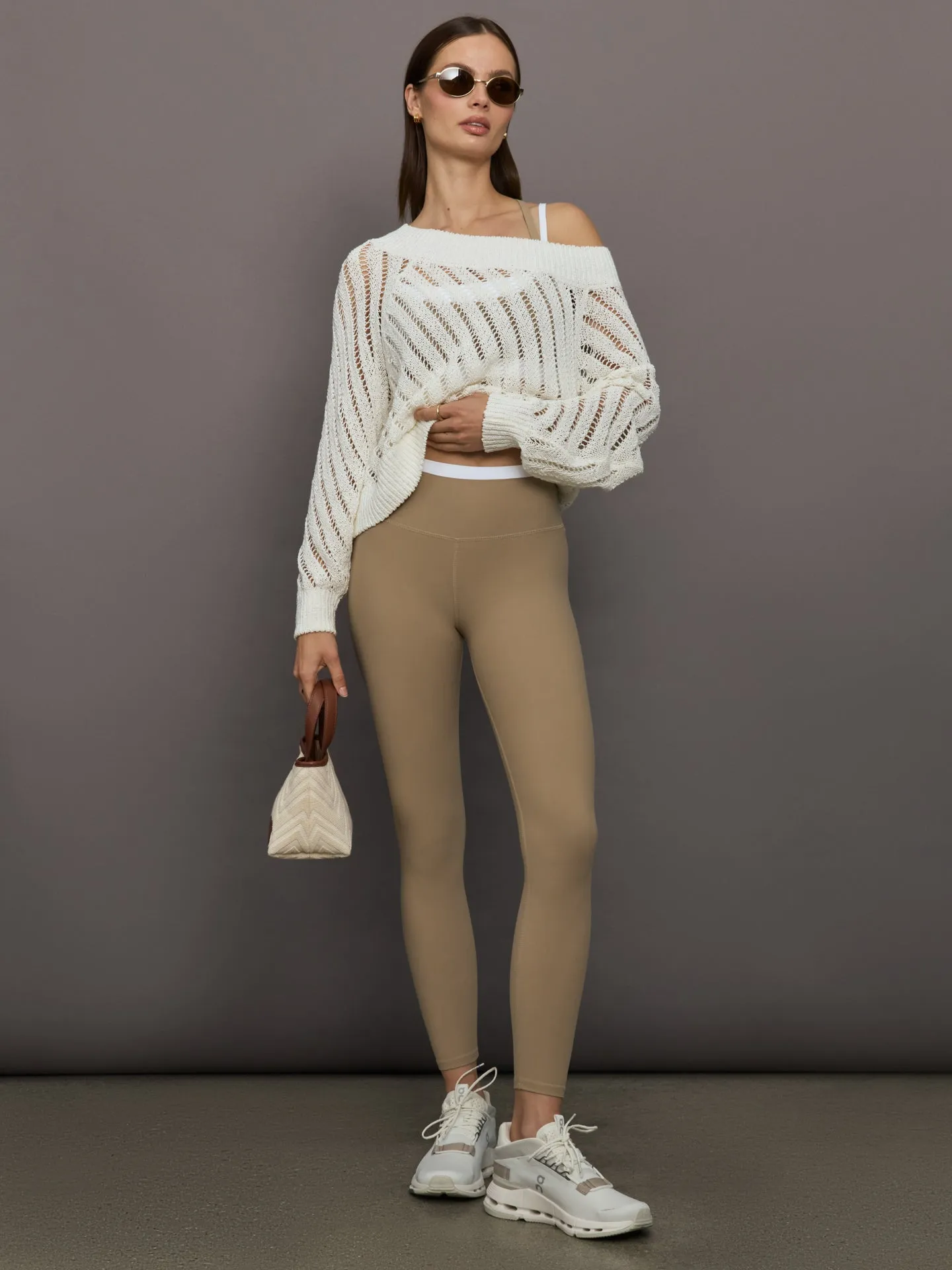 Contrast Waistband Legging in Melt - Chinchilla / White sold by Carbon38 product image thumbnail 2