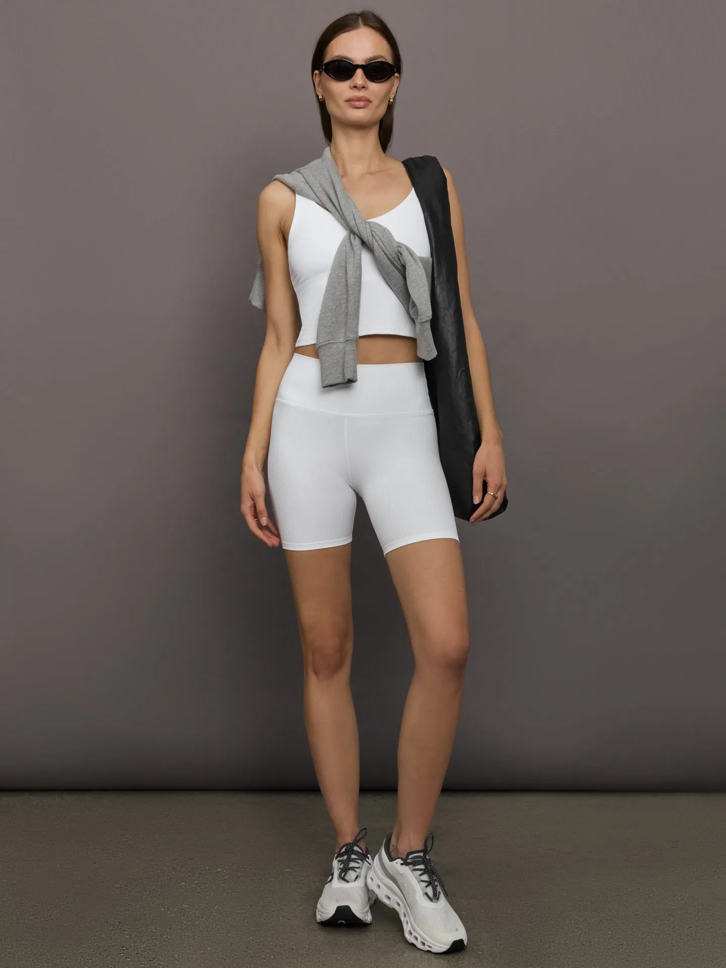 Biker Short in Ribbed Melt - White sold by Carbon38 product image thumbnail 2