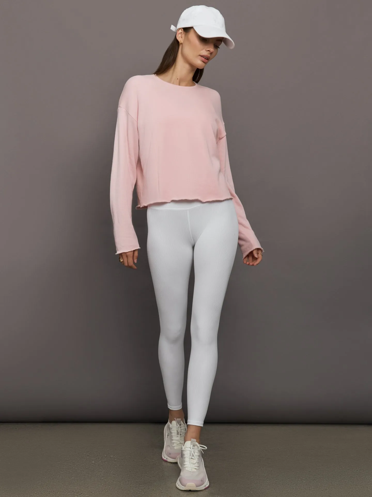 High Rise Legging in Ribbed Melt - White sold by Carbon38 product image thumbnail 2