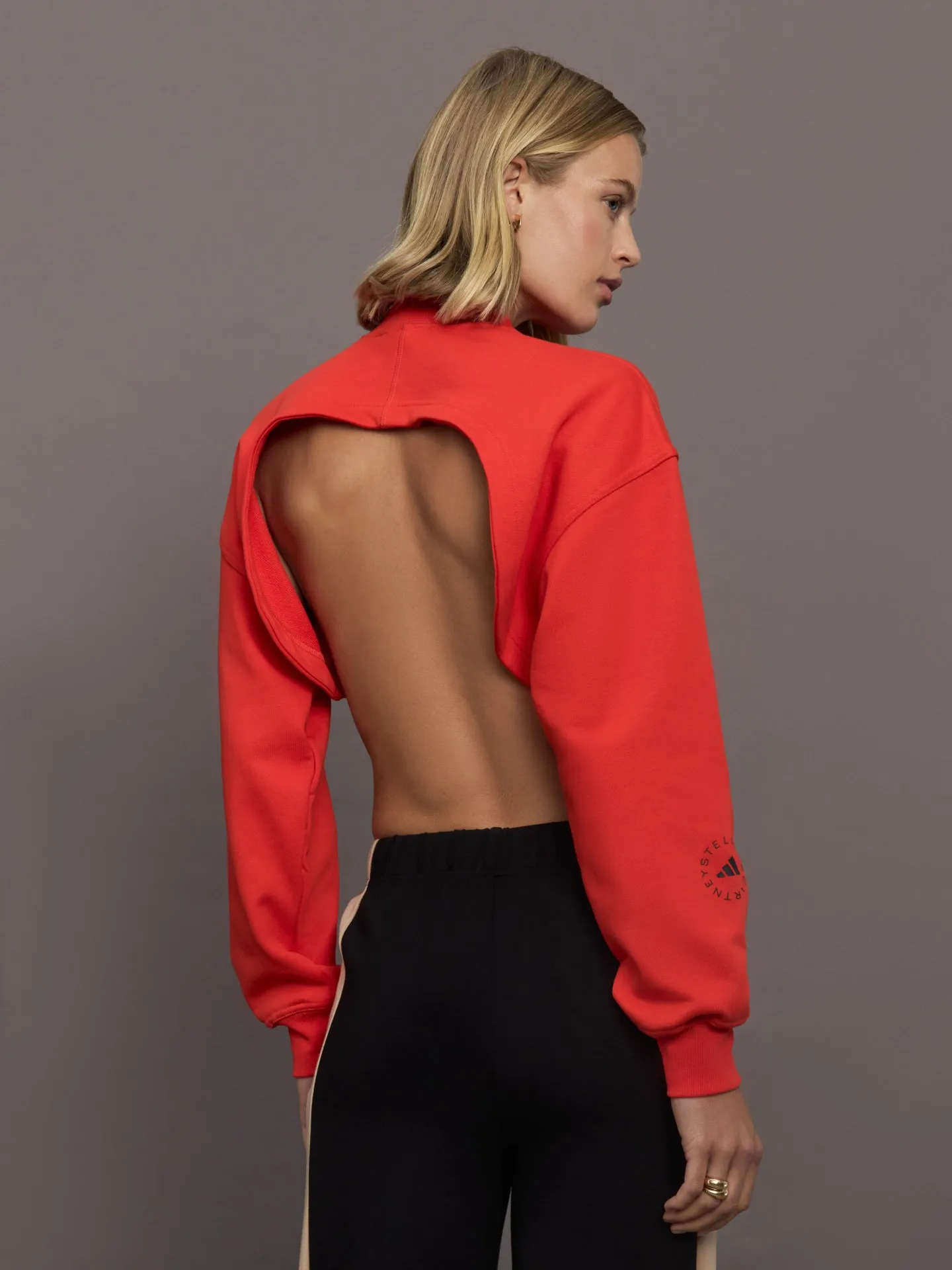 aSMC TrueCasuals Cropped Sportswear Sweatshirt - Active Red sold by Carbon38 product image thumbnail 4