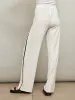 Side Stripe Boyfriend Sweatpant - Snow White/Offset Stripe sold by Carbon38
