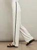 Side Stripe Boyfriend Sweatpant - Snow White/Offset Stripe sold by Carbon38