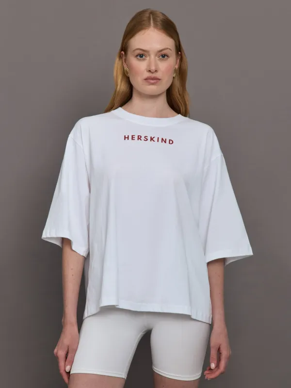 Herskind Tshirt - White - Red Logo sold by Carbon38