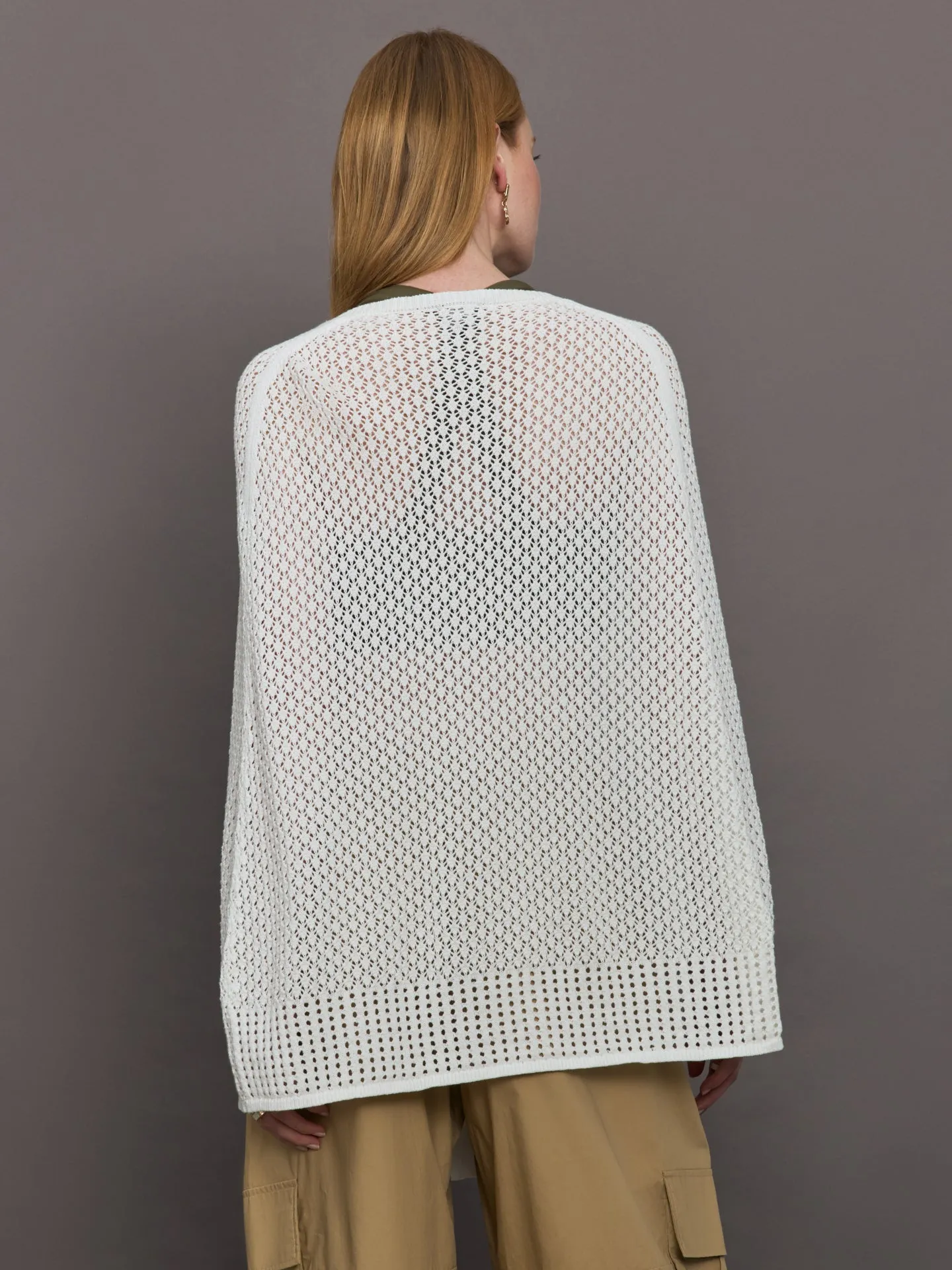 Gabrielle Knit Cape - Creme sold by Carbon38 product image thumbnail 5