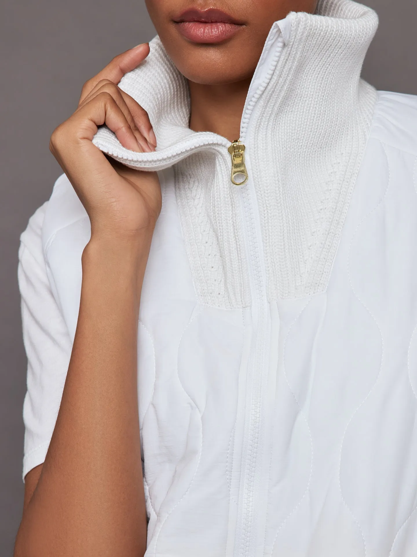 Zarah Quilted Gilet - White sold by Carbon38 product image thumbnail 5