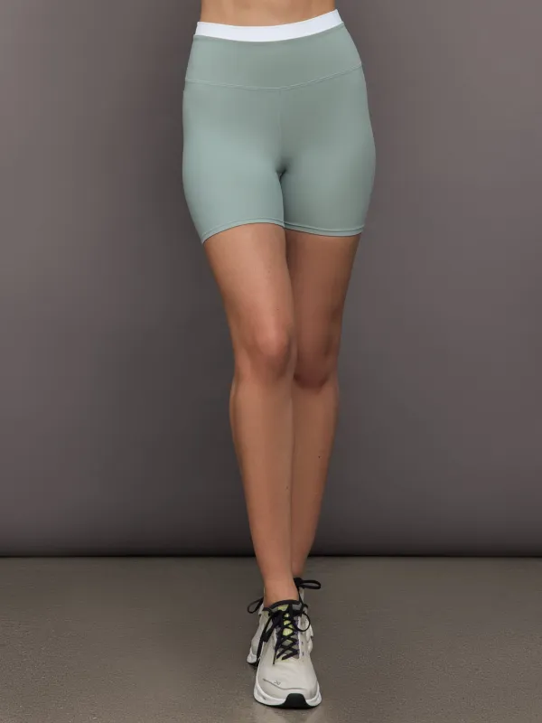 Contrast Melt Biker Short - Sage / White made by Carbon38