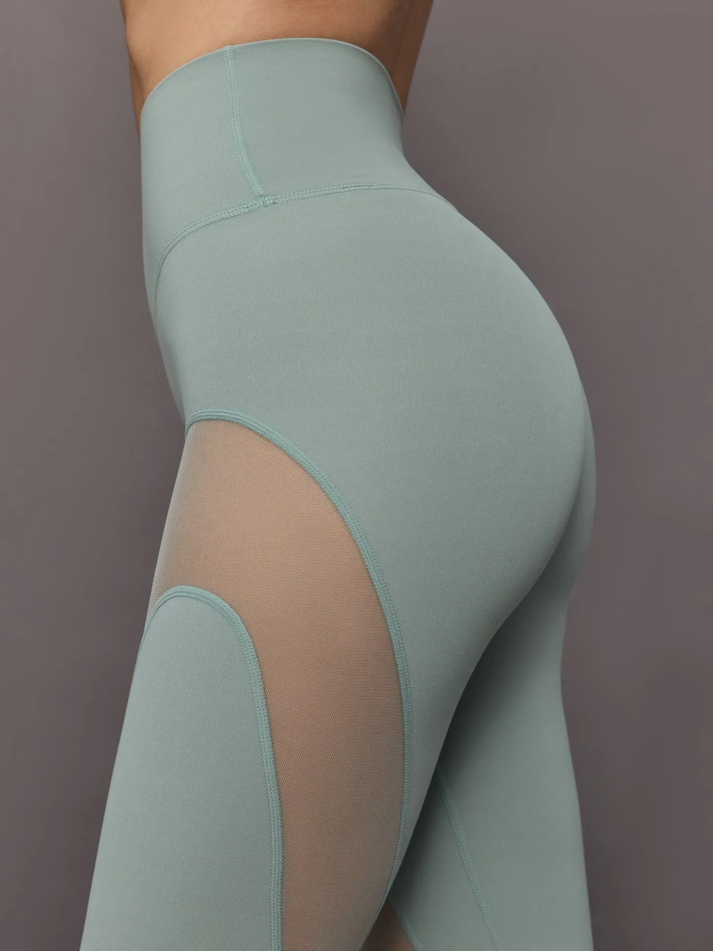 Sheer Spliced Legging in Melt - Sage sold by Carbon38 product image thumbnail 2