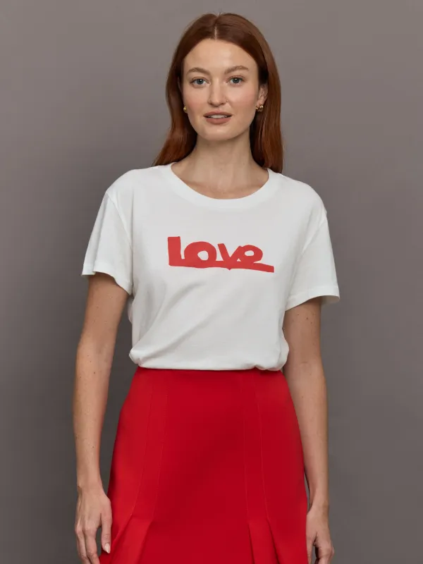 Suke Love Lines Tee - White sold by Carbon38