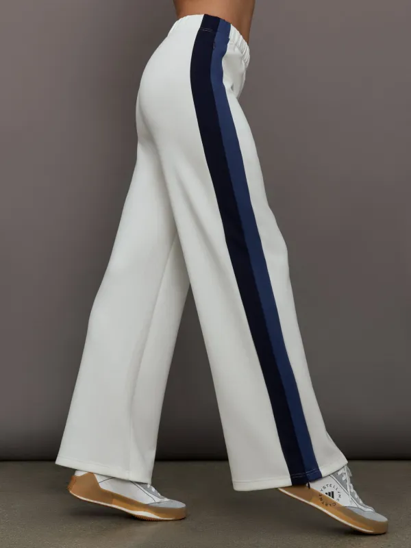 Wide Leg Track Pant in Scuba - Ivory sold by Carbon38