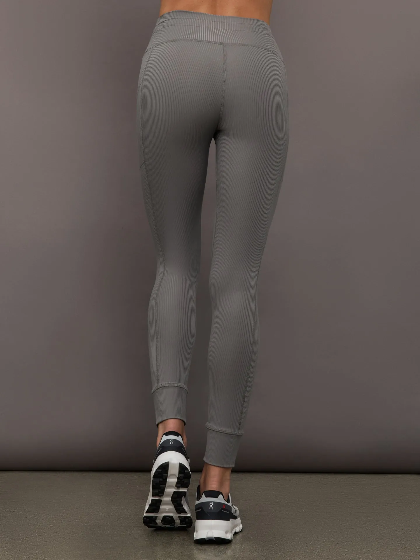High Rise Pocket Legging in Ribbed Melt - Steel Grey sold by Carbon38 product image thumbnail 4