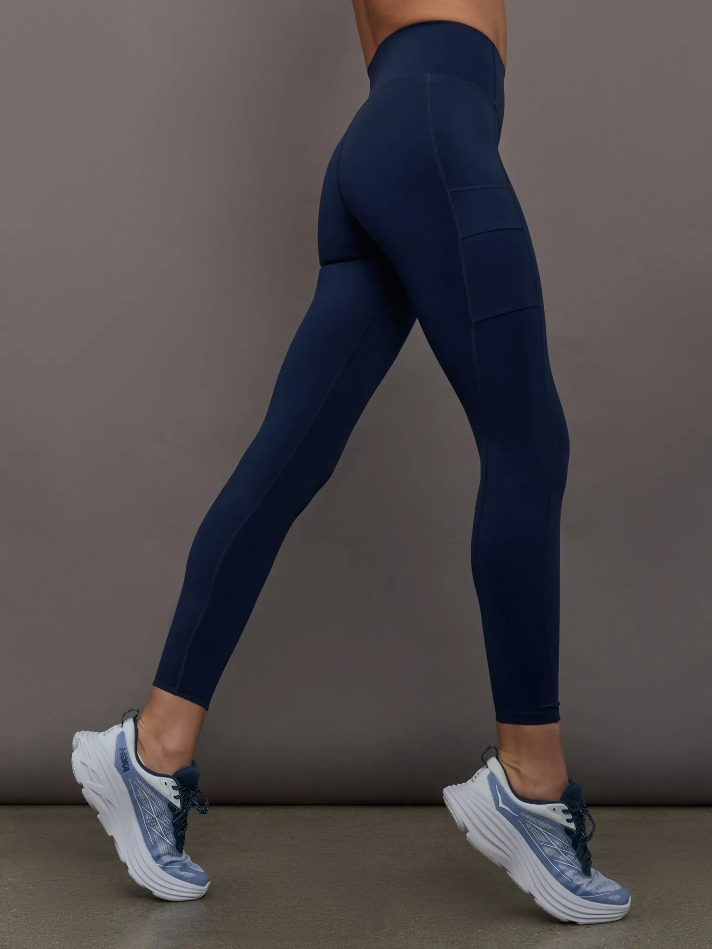 High Rise Pocket Legging in Diamond Compression - Navy sold by Carbon38 product image thumbnail 3