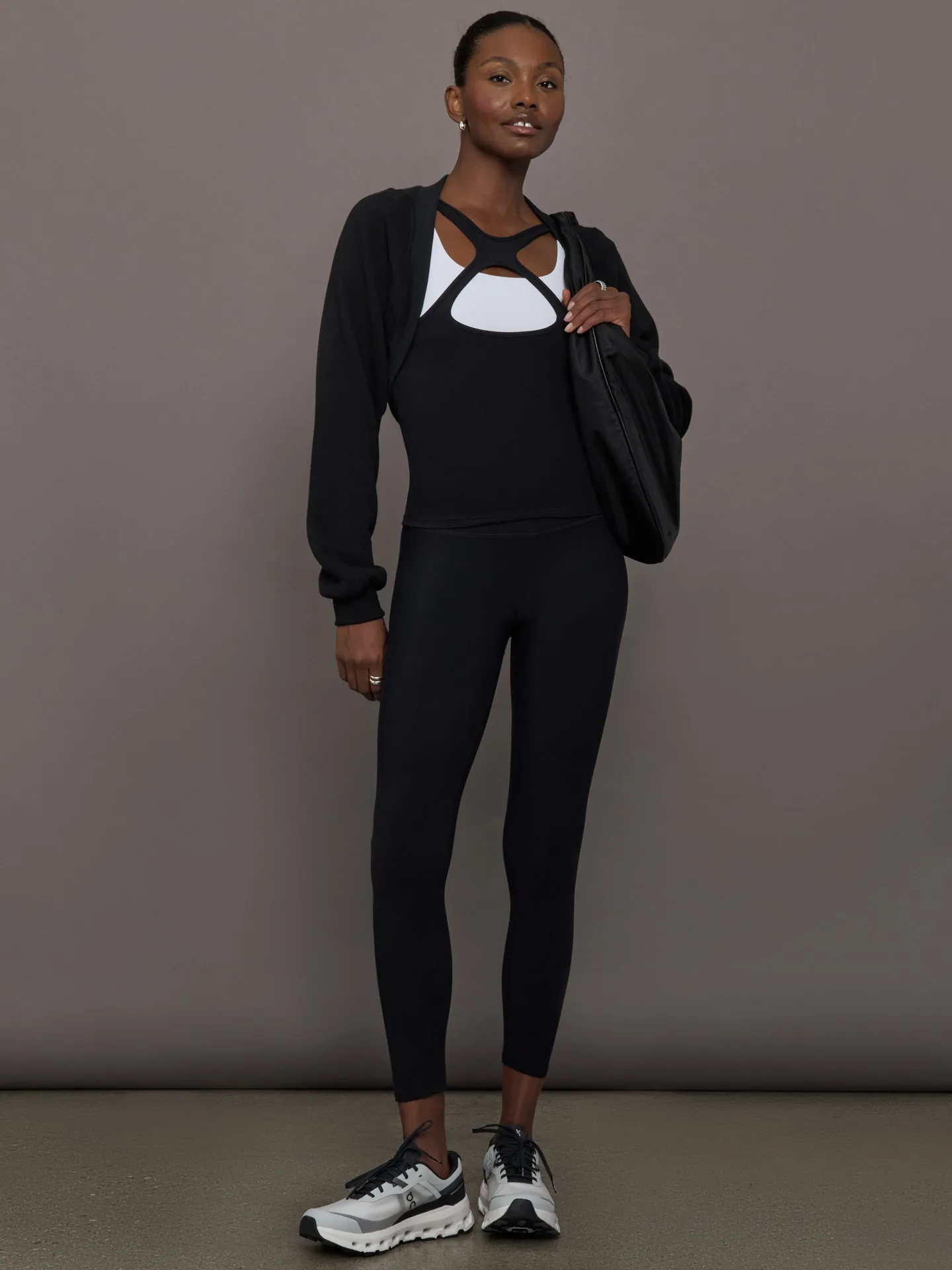 Long Sleeve Shrug in French Terry - Black sold by Carbon38 product image thumbnail 2