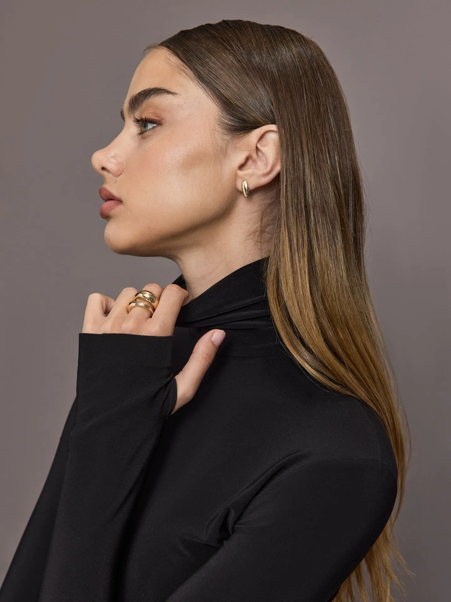 Slim Fit Long Sleeve Turtle Top - Black sold by Carbon38 product image thumbnail 5