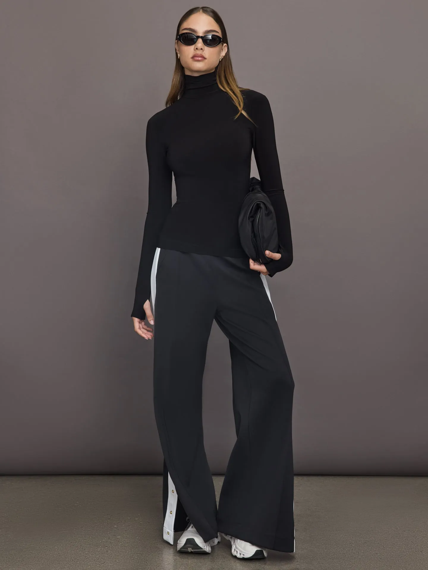 Slim Fit Long Sleeve Turtle Top - Black sold by Carbon38 product image thumbnail 3