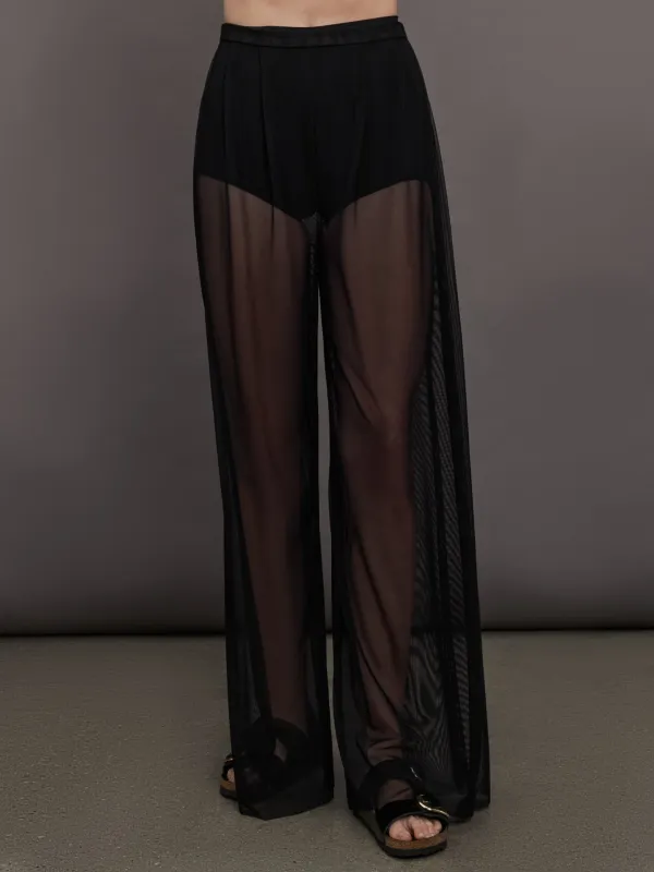 Mens Sheer Pleat Pant - Black sold by Carbon38