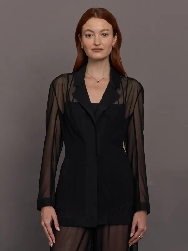 Classic Single Breasted Jacket - Black sold by Carbon38