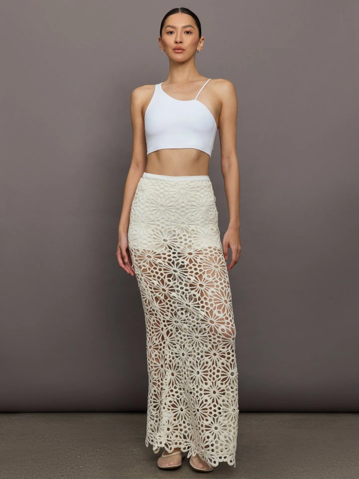 Obie Long Skirt - Cream sold by Carbon38 product image thumbnail 2