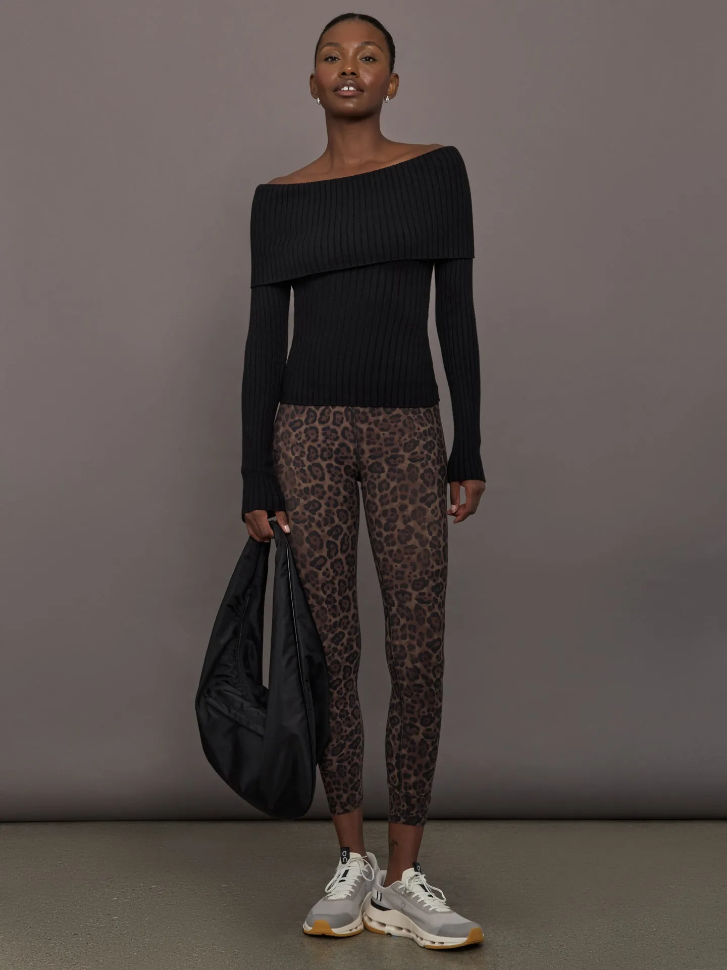 Off Shoulder Fold Over Sweater - Black sold by Carbon38 product image thumbnail 2