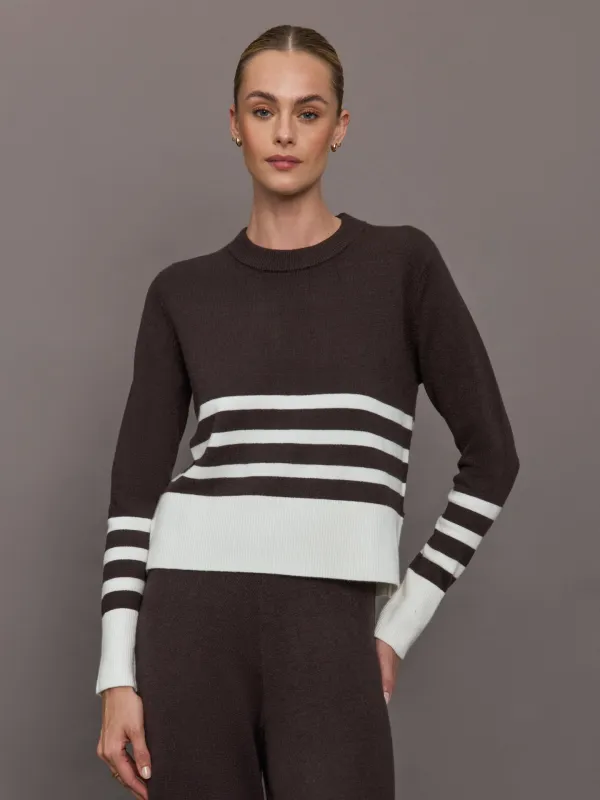 Striped Sweater - Chocolate Torte / Off White sold by Carbon38